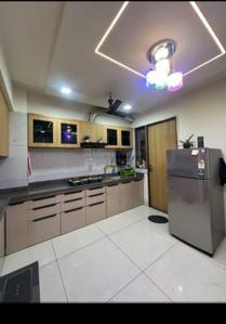 Kitchen Image of 1560 Sq.ft 3 BHK Apartment / Flat for rent in RAR Parkview Kadamb, Vaishno Devi Circle Ahmedabad for Rs. 40000