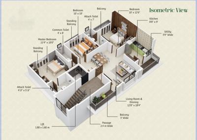 Image of 1624 Sq.ft 3 BHK Apartment / Flat for sale in Besa, Nagpur for Rs. 6500000