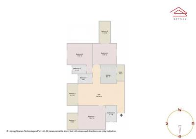 Image of 2213 Sq.ft 3 BHK Apartment / Flat for sale in Jagajeevanram Nagar, Bengaluru for Rs. 40740000