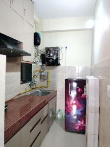 Kitchen Image of 600 Sq.ft 1 BHK Apartment / Flat for rent in Bharat Vihar New Delhi for Rs. 27000