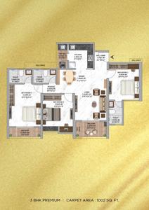 Image of 1144 Sq.ft 2 BHK Apartment / Flat for sale in Krisala Zoy Plus, Hinjawadi, Pune for Rs. 8900000