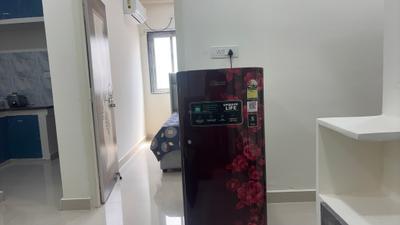 Living Room Image of 600 Sq.ft 1 BHK Apartment / Flat for rent in Gachibowli Hyderabad for Rs. 28000