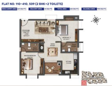 Image of 960 Sq.ft 2 BHK Apartment / Flat for sale in Ayappakkam, Chennai for Rs. 6800000