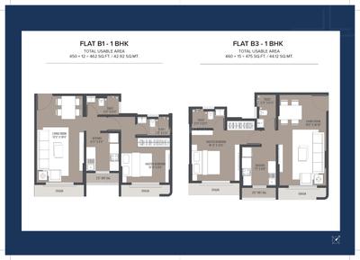 Image of 490 Sq.ft 1 BHK Apartment / Flat for sale in Mehta Cornerstone, Kalyan West, Kalyan for Rs. 5200000