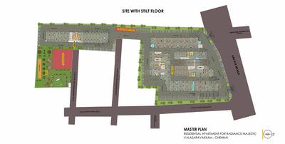 Image of 2433 Sq.ft 4 BHK Apartment / Flat for rent in Radiance Majestic, Valasaravakkam, Chennai for Rs. 79999