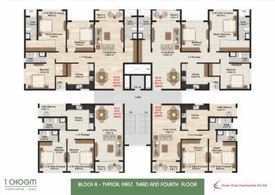Image of 1190 Sq.ft 2 BHK Apartment / Flat for sale in Porvorim, Goa for Rs. 17400000