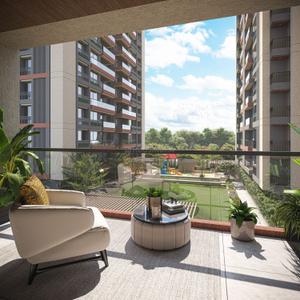 Balcony Image of 1945 Sq.ft 3 BHK Apartment / Flat for sale in Veer Swastik Hills, Pal Gam Surat for Rs. 8950000