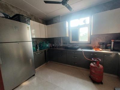 Kitchen Image of 1440 Sq.ft 3 BHK Builder Floor for rent in Mukherjee Apartment, Mukherjee Nagar New Delhi for Rs. 46000
