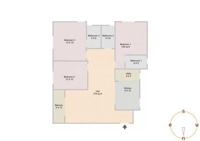 Image of 1674 Sq.ft 3 BHK Apartment / Flat for sale in Purva Atmosphere by Puravankara Limited, Thanisandra, Bengaluru for Rs. 30550000