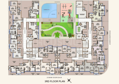 Image of 1520 Sq.ft 3 BHK Apartment / Flat for sale in Pushpak Nagar, Navi Mumbai for Rs. 9500000