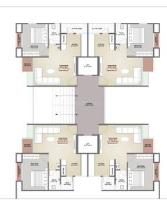Image of 804 Sq.ft 1 BHK Apartment / Flat for sale in Adajan, Surat for Rs. 2851000