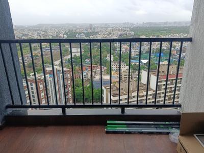 Balcony Image of 1200 Sq.ft 3 BHK Apartment / Flat for rent in Vinayak Eastern River Residency Wing F, Pimple Gurav Pune for Rs. 30000