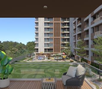 Balcony Image of 1971 Sq.ft 3 BHK Apartment / Flat for sale in Northern Infinity, Adajan Gam Surat for Rs. 9300000