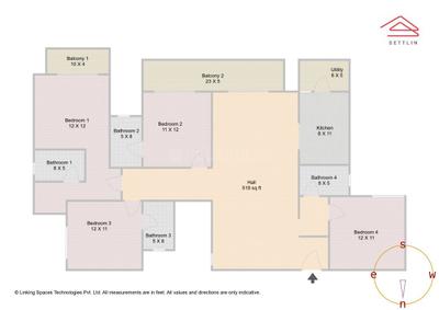 Image of 2379 Sq.ft 4 BHK Apartment / Flat for sale in Jakkur, Bengaluru for Rs. 35000000