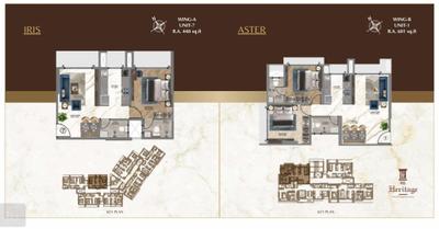Image of 701 Sq.ft 2 BHK Apartment / Flat for sale in HS Heritage, Mulund East, Mumbai for Rs. 16800000