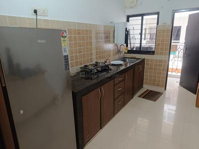 Kitchen Image of 800 Sq.ft 1 BHK Apartment / Flat for rent in Devashri Sun n Sand, Candolim Goa for Rs. 38000
