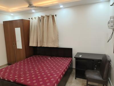 Bedroom Image of 600 Sq.ft 1 RK Builder Floor for rent in Malviya Nagar New Delhi for Rs. 29000