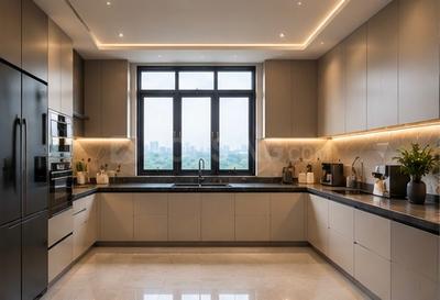 Kitchen Image of 1500 Sq.ft 3 BHK Apartment / Flat for sale in Aliganj Lucknow for Rs. 6500000