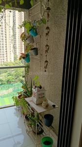 Balcony Image of 656 Sq.ft 2 BHK Apartment / Flat for rent in Unique Greens Building A C And D, Thane West Thane for Rs. 40000
