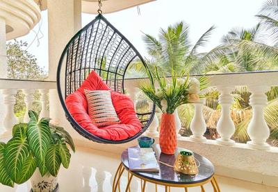 Balcony Image of 1200 Sq.ft 2 BHK Apartment / Flat for rent in Marna Siolim Goa for Rs. 70000