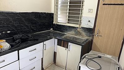 Kitchen Image of 900 Sq.ft 1 BHK Builder Floor for rent in Indra Puri Colony Indore for Rs. 14000