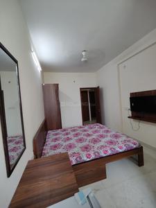 Bedroom Image of 500 Sq.ft 1 RK Builder Floor for rent in Mahalakshmi Nagar Indore for Rs. 10000