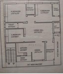 Floor Plan Image of 1700 Sq.ft 3 BHK Builder Floor for sale in Ramalingeswara Pet Tenali for Rs. 4550000