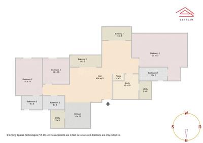 Image of 2000 Sq.ft 3.5 BHK Apartment / Flat for sale in Adarsh Greens by Adarsh Developers, Kogilu, Bengaluru for Rs. 40000000