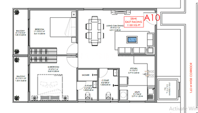 Image of 1150 Sq.ft 2 BHK Apartment / Flat for sale in K R Puram, Bengaluru for Rs. 7000000
