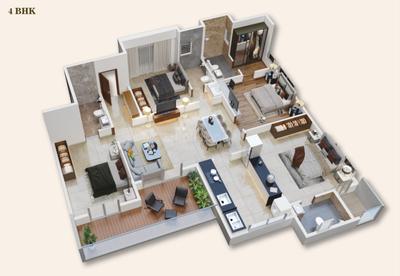 Image of 1480 Sq.ft 3 BHK Apartment / Flat for sale in Minerva, Pimple Saudagar, Pune for Rs. 17556000