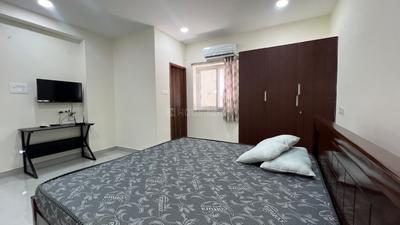 Bedroom Image of 711 Sq.ft 1 BHK Apartment / Flat for rent in Madhapur Hyderabad for Rs. 28000