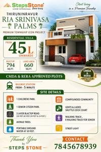 Image of 794 Sq.ft 2 BHK Independent House for sale in Thirunindravur, Chennai for Rs. 4500000