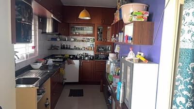Kitchen Image of 1200 Sq.ft 2 BHK Builder Floor for rent in Kasturi Nagar Bengaluru for Rs. 45000