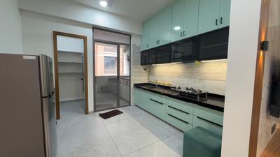 Kitchen Image of 2500 Sq.ft 3 BHK Apartment / Flat for rent in Saamarth H7, PDPU Road Gandhinagar for Rs. 55000