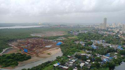 Balcony Image of 950 Sq.ft 3 BHK Apartment / Flat for sale in Gurukrupa Marina Enclave, Malad West Mumbai for Rs. 25500000