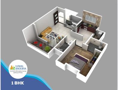 Image of 576 Sq.ft 1 BHK Apartment / Flat for sale in Ujwal Shourya B Building C Building, Dhayari, Pune for Rs. 4000000
