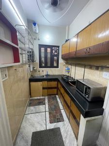 Kitchen Image of 360 Sq.ft 1 BHK Builder Floor for rent in Shalimar Bagh New Delhi for Rs. 20000