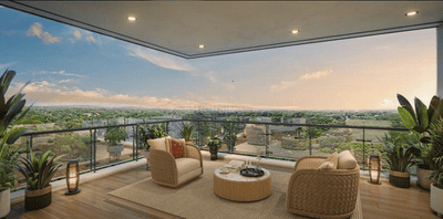 Balcony Image of 2360 Sq.ft 3 BHK Apartment / Flat for sale in Sector 83 Gurgaon for Rs. 37800000
