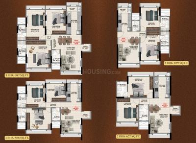 Floor Plan Image of 825 Sq.ft 2 BHK Apartment / Flat for sale in Samarpan Vanita Niketan, Borivali West Mumbai for Rs. 20970000