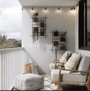 Balcony Image of 586 Sq.ft 1 BHK Apartment / Flat for sale in Shraddha Gold Crest, Kandivali West Mumbai for Rs. 12800000