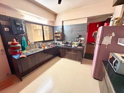 Kitchen Image of 2115 Sq.ft 3 BHK Apartment / Flat for rent in Gala Aria, South Bopal Ahmedabad for Rs. 45000