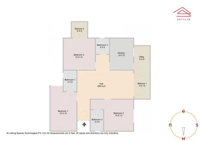 Image of 1447 Sq.ft 3 BHK Apartment / Flat for sale in Kumbalgodu, Bengaluru for Rs. 16500000