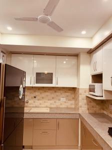 Kitchen Image of 1800 Sq.ft 3 BHK Apartment / Flat for rent in Shalimar Oneworld Vista, Gomti Nagar Lucknow for Rs. 60000