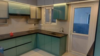 Kitchen Image of 2020 Sq.ft 3 BHK Apartment / Flat for rent in Rajapushpa Provincia, Narsingi Hyderabad for Rs. 73000