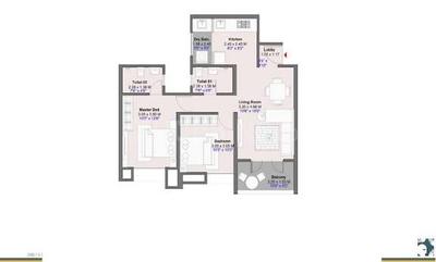Image of 997 Sq.ft 2 BHK Apartment / Flat for sale in Kohinoor Riverdale , Kharadi, Pune for Rs. 8599000