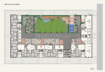 Image of 1368 Sq.ft 2 BHK Apartment / Flat for sale in Tragad, Ahmedabad for Rs. 6500000