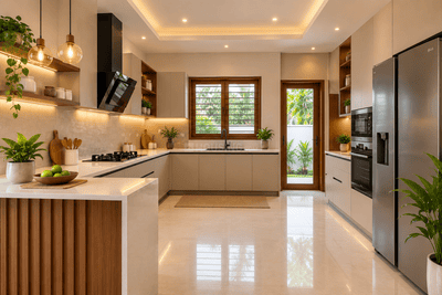 Kitchen Image of 2000 Sq.ft 3 BHK Independent House for sale in Naikkanal Thrissur for Rs. 11800000