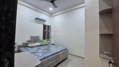 Bedroom Image of 500 Sq.ft 1 BHK Builder Floor for rent in Mahalakshmi Nagar Indore for Rs. 24000