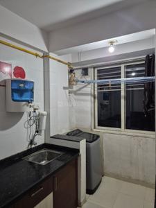 Kitchen Image of 981 Sq.ft 2 BHK Apartment / Flat for rent in Swagat Blossom, Sargasan Gandhinagar for Rs. 27000