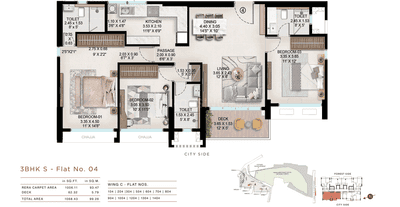 Image of 1100 Sq.ft 3 BHK Apartment / Flat for sale in Nahar Amrit Shakti, Powai, Mumbai for Rs. 37000000
